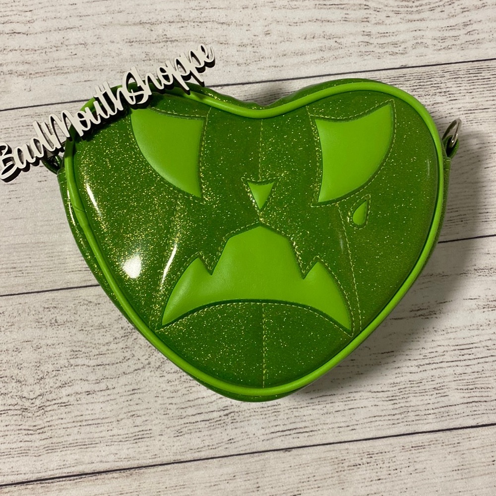 *Love Pain and Stitches Sour Apple Triste Heart Glitter w/ Lime Green Accents
